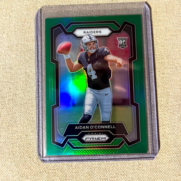 Panini Other - 2023 Panini Prizm Aidan Oconnell Green Prizm RC Las Vegas Raiders Rookie